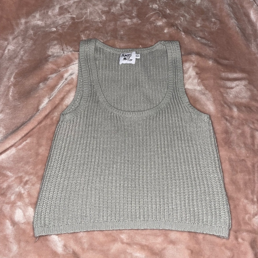 NWOT Princess Polly Grey Knit Top